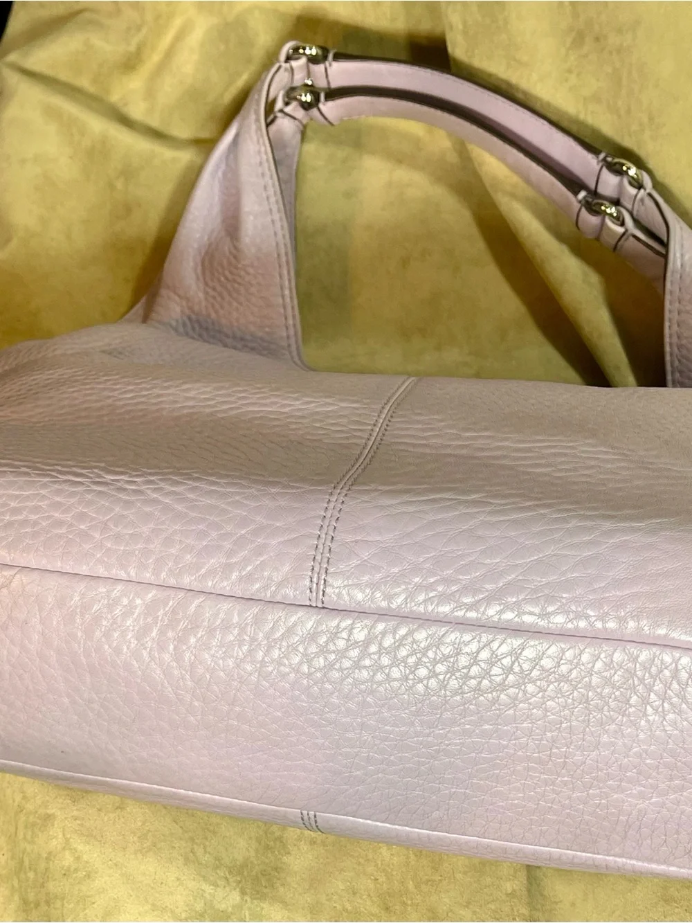 Coach Lavender Pebbled Leather Hobo Bag